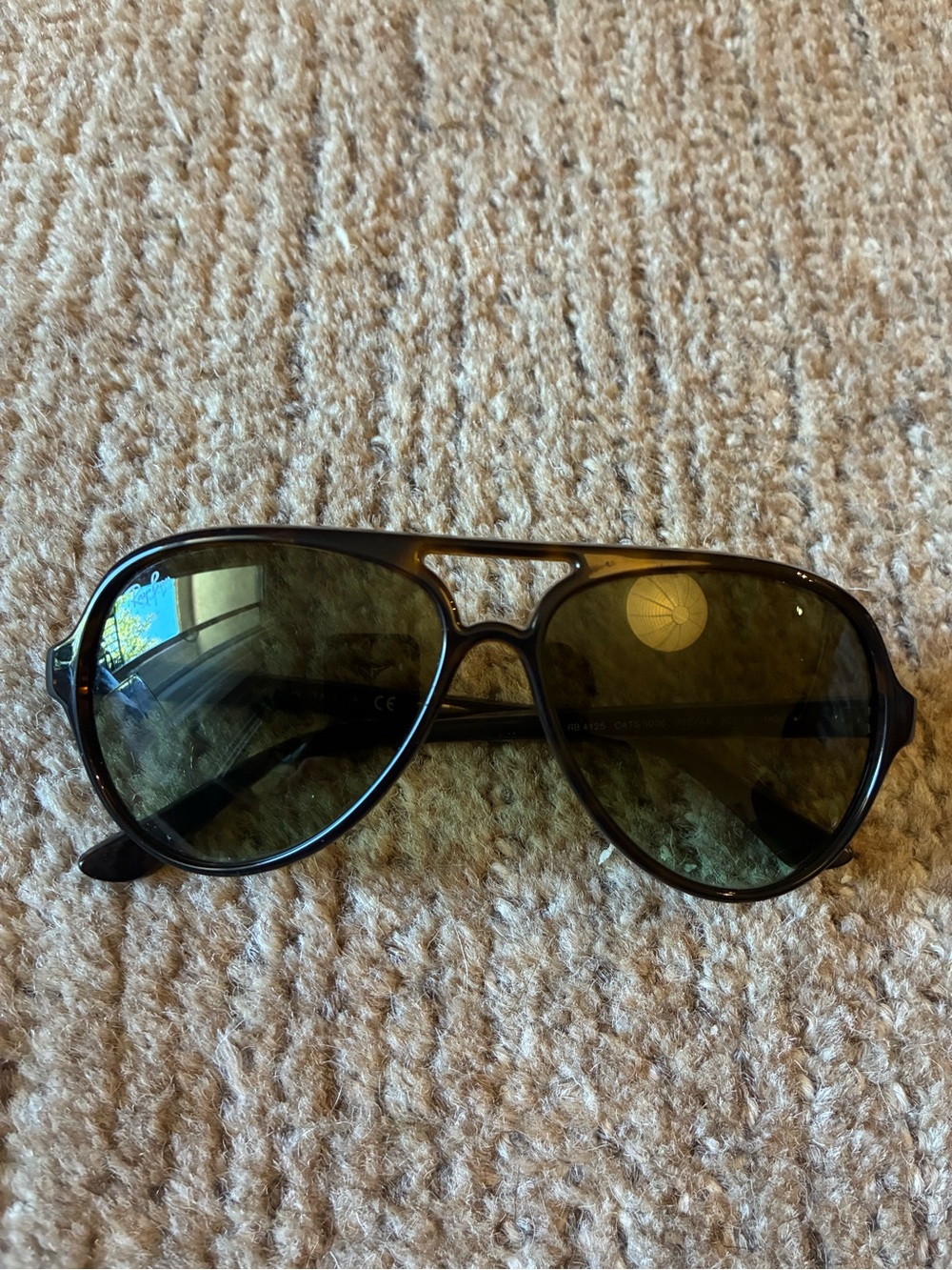 Ray-Ban Cats 5000 Classic Tortoise Aviator Sunglasses RB4125